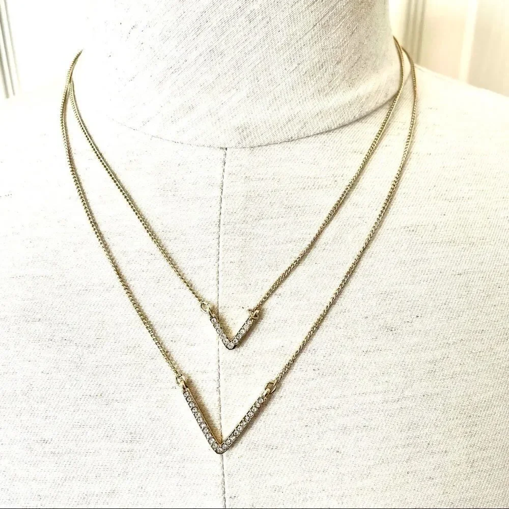 Victoria Secret gold tone necklace & bracelet set